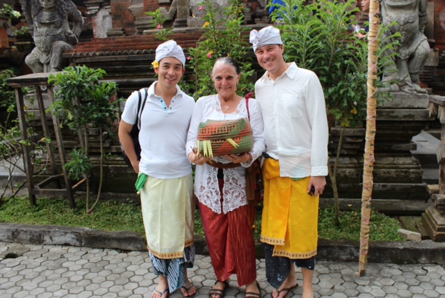 At Tirta Empul with Clem and Matthew copy